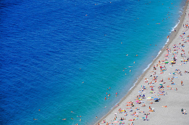 A beautiful coastal view from an observation deck in Nice, France