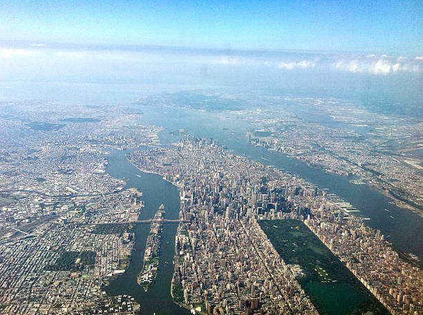 Aerial view, northern Manhattan
