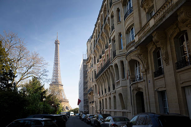 istock The Eiffel Tower at the end of a street 2212682643