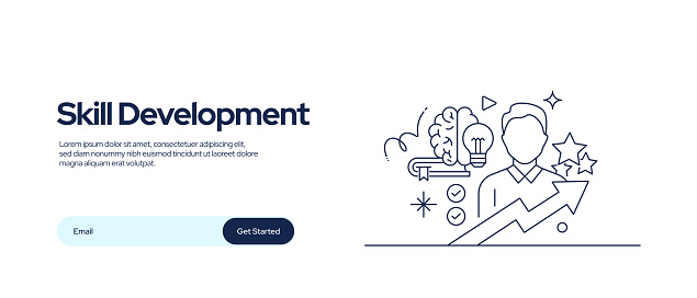 Skill Ralated Skill Development Related Conceptual Vector Illustration Learning ...