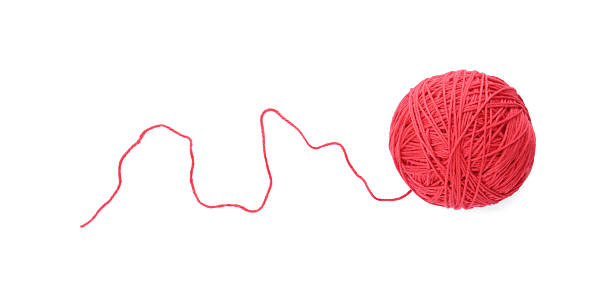 istock One ball of yarn isolated on white, top view 2212687600