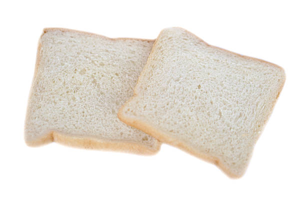 Homemade slide soft bread isolated on white background. Concept, food for breakfast.