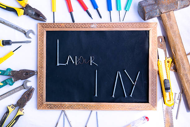 International Workers Day Labour Day May 1 Concept with Tools Hardware Equipments of Labor
