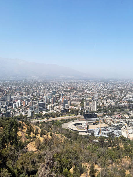 istock Panoramic Cityscape View from Santiago Hills 2212705640