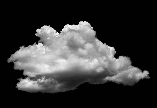 istock Fluffy white clouds isolated on black background. Design concept. Smog. Abstract clouds. Fog over the sky. Cloud or smog background 2212707226