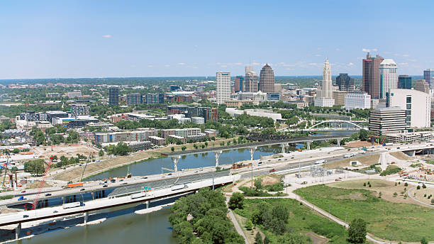 istock Panoramic View of Columbus Georgia Skyline with Riverfront and Modern Architecture 2212710632