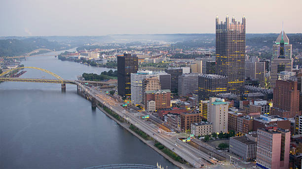 istock Pittsburgh Downtown Skyline Along Monongahela River with Historic Bridges and Modern Architecture 2212713142