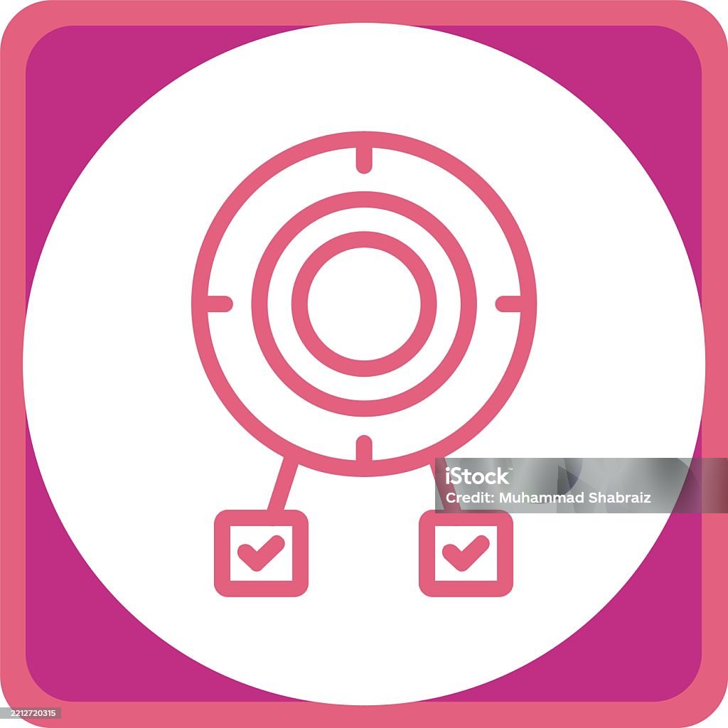 Objective Line Strategic Objective Line Circle Corner Stock Illustration - Download ...