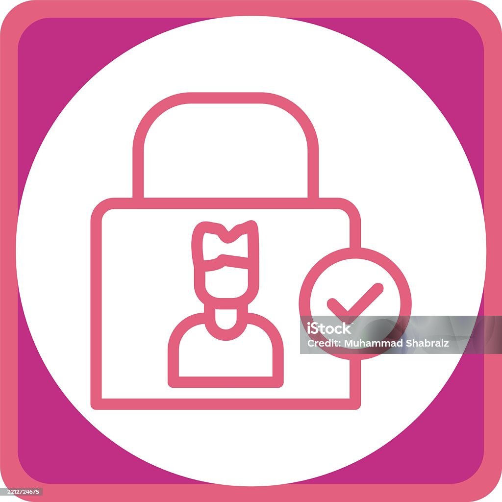 Identification Confirmation Identity Confirmation Line Circle Corner Stock Illustration - Download ...