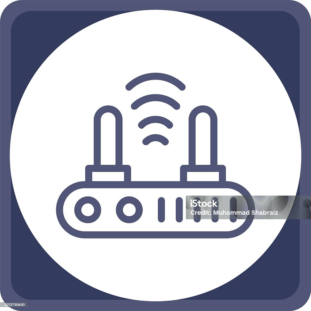 Circle Router Icon Office Router Line Circle Corner Stock Illustration - Download Image ...
