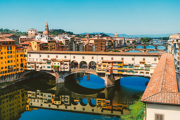 Florence - Italy, Ponte Vecchio, Italy, Bridge - Built Structure, Urban Skyline