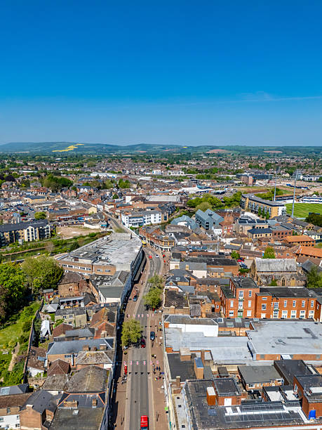 istock Shops and businesses in central Taunton, UK 2212737252