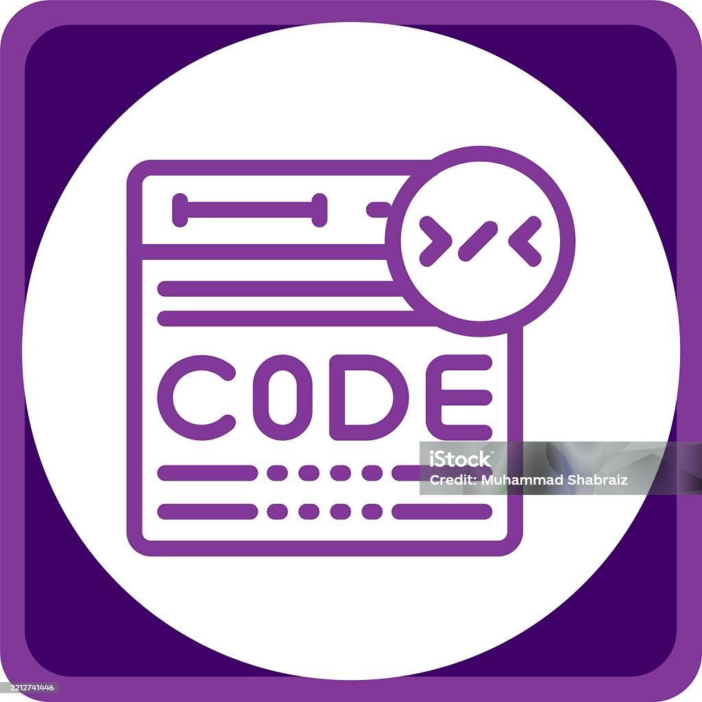 Code Line Numbers Icon Software Code Line Circle Corner Stock Illustration - Download Image ...