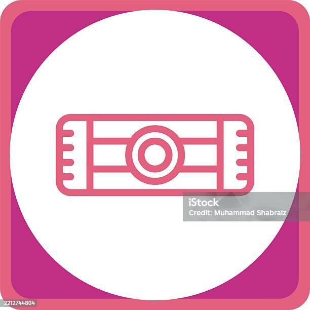 Office Projector Line Circle Corner Stock Illustration - Download Image ...