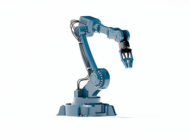 istock 3d rendering illustration of modern manipulator arm for production automation on white background 2212755191
