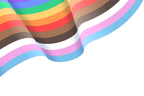 ilustraciones, imágenes clip art, dibujos animados e iconos de stock de pride rainbow flag flowing abstract background - símbolo del orgullo gay