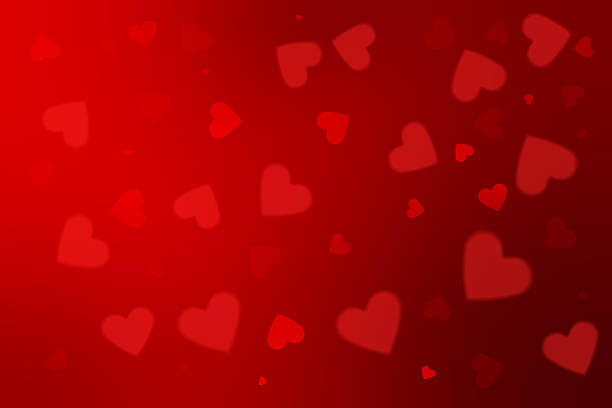 istock Happy Valentine's Day Background with Heart Bokeh Lights. Abstract Red Love Banner. Wedding Wallpaper. Romantic. Vector Illustration 2212762791
