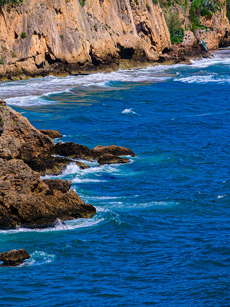 beautiful waves on the rocks