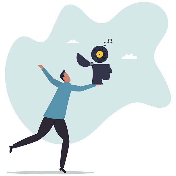 istock Listen to music while study or working, melody to relax or enjoy life, psychology or chill music help emotional.character for design. 2212765008