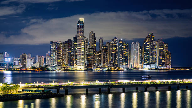 Panama City Skyline at Night Panama Panorama