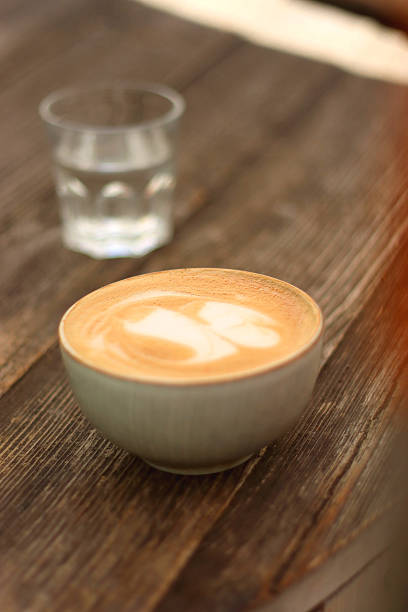 Coffee and Water in a Cafe