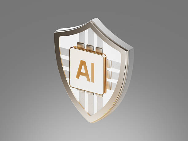 istock 3D icon of a shield with AI chip in the center, symbolizing artificial intelligence security and protection of digital systems. 2212768163