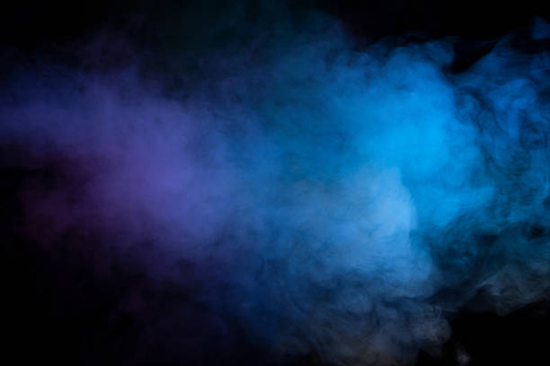 istock Blue and purple steam on a black background. 2212770499