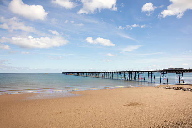 Long pier at Ramsey beach Isle of Man