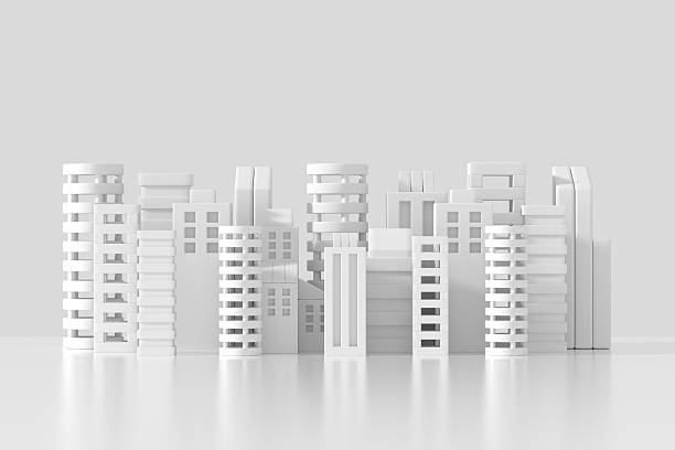 istock Smart city, futuristic cityscape on white background 2212787552