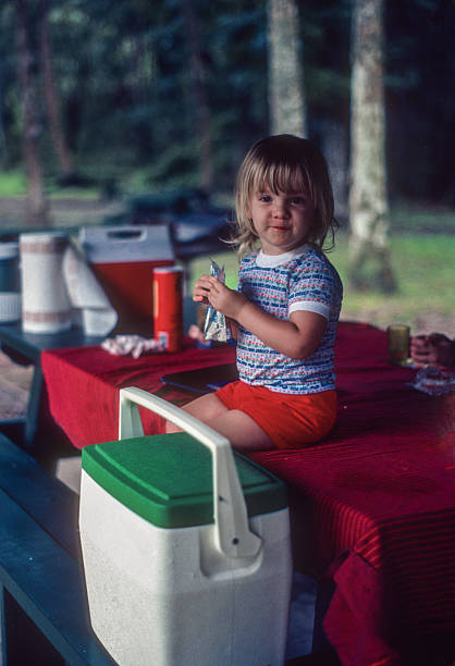 Yulee Sugar Mill - Girl at Picnic Pavilion - 1981. Scanned from Kodachrome 64 slide.