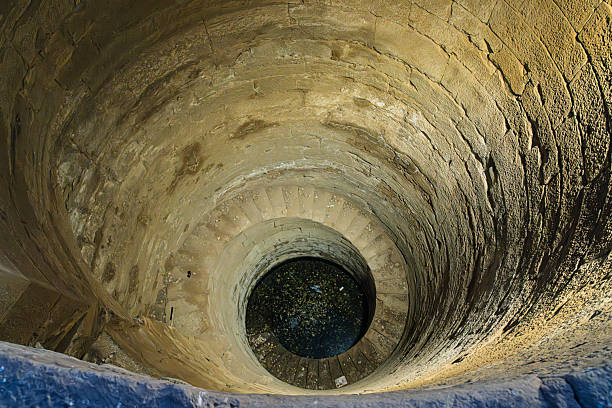 Nilometer in to well at Temple of Kom Ombo, Aswan- Egypt