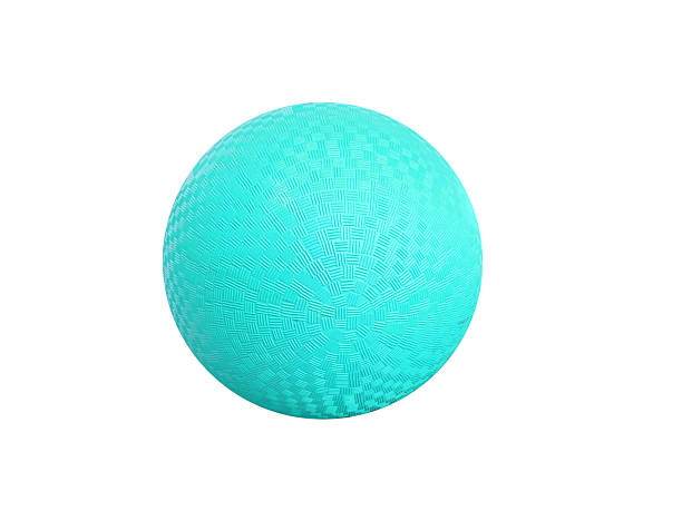 istock Classic blue dodgeball ball, rubber ball, isolated on white background. 2212810971