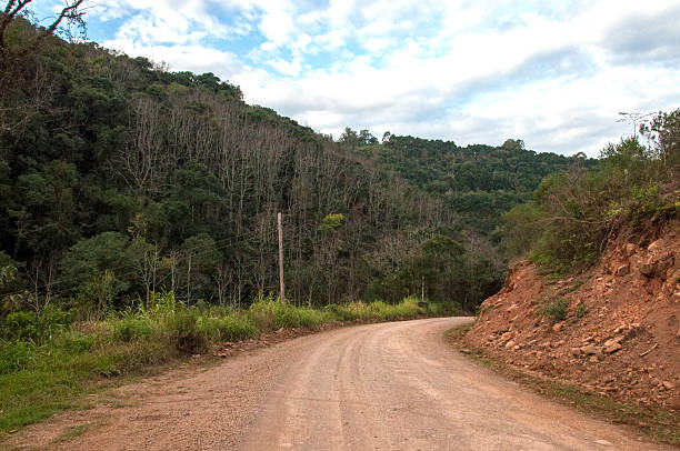 Dirt road in the mountains in brazil
