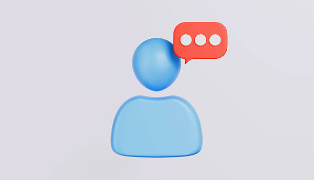 istock User icon with alert notice, User reply sign, User notice icon, chat message 3d illustration 2212815998