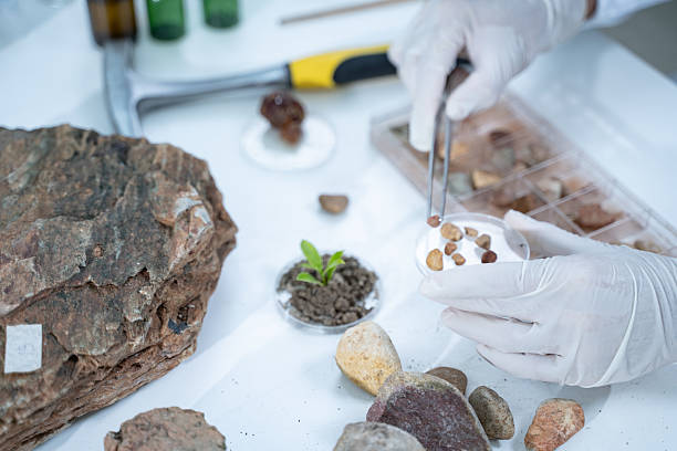 istock In the laboratory, research equipment rests on the table as scientists analyze rock samples, using advanced geology techniques to make groundbreaking discoveries in science. 2212837184
