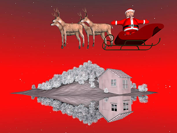 Santa Claus on his sleigh