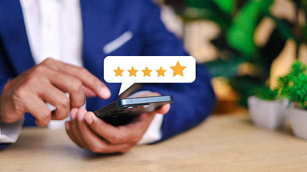 istock Customer review satisfaction feedback survey concept. Customer can evaluate quality of service leading to reputation ranking of business. 2212837482