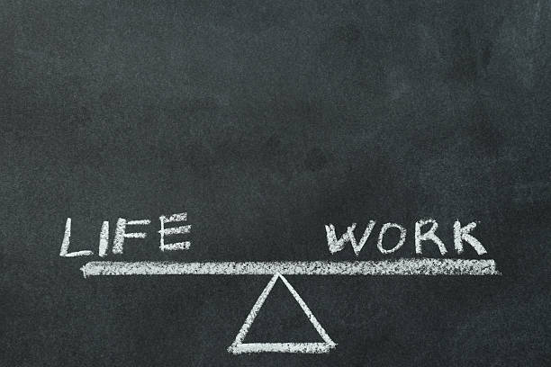 istock Work-life balance concept, drawing on a blackboard. 2212840005