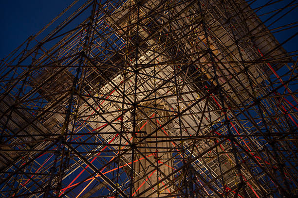 Lots of shining stars over the Bora-machi-yagura (Fishing Turret)  and peninsula.A fisherman climbs the tower, and waits to come, and lifts the net. It is a old fishing method.
