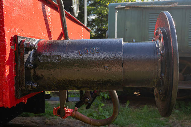 istock A black and red train engine with a black and white number on it 2212847505