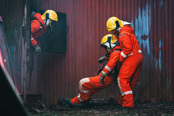 istock Firefighters are working together to extinguish the fire. The rescue efforts also include providing assistance to the victims. 2212851871