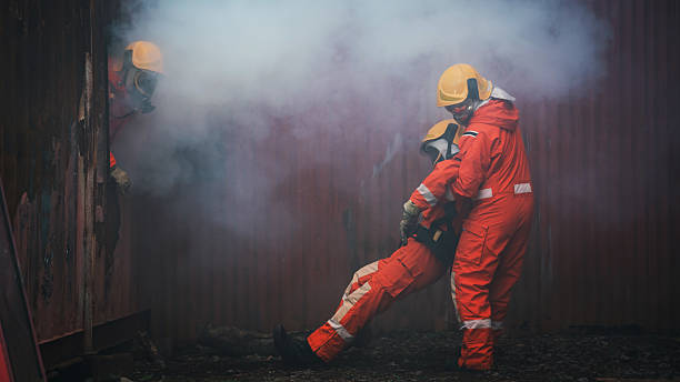 istock Firefighters are working together to extinguish the fire. The rescue efforts also include providing assistance to the victims. 2212851998