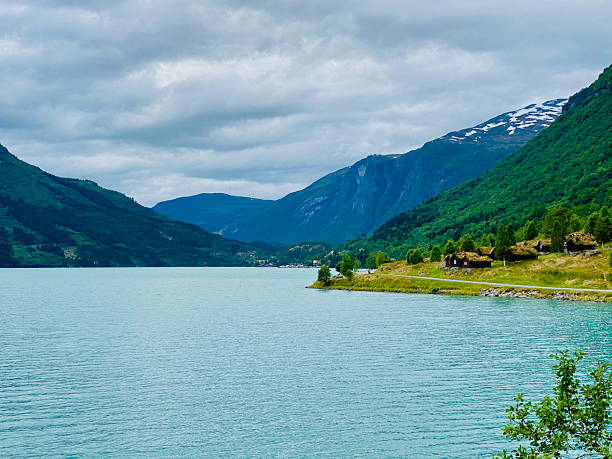 istock Aerial view of Lovatnet Lake 2212853189