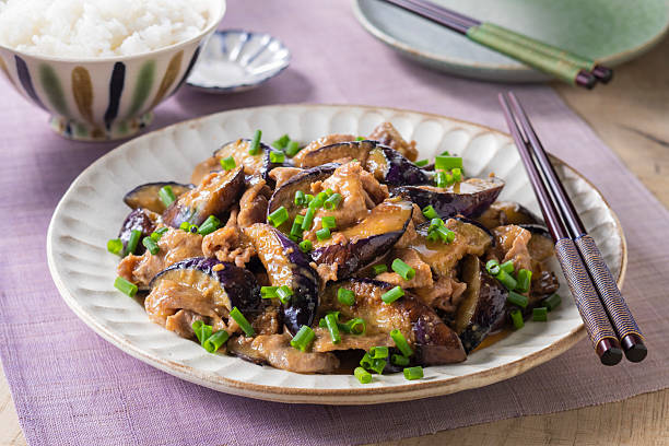 istock Miso stir-fry with eggplant and pork 2212853207