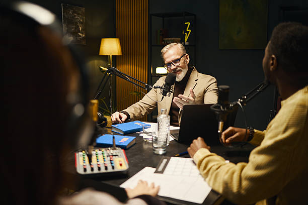 istock Influencer Discussing Book During Podcast 2212856130