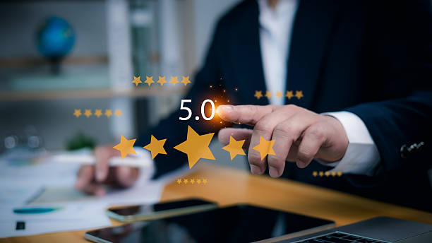 istock Customer evaluation product service quality, Satisfaction feedback review, Very good quality, Opinion customer satisfaction survey concept, Client service and experience rating online application. 2212856472