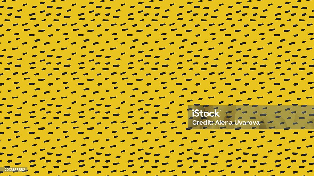 Yellow Dash Pattern Seamle Rain Pattern Dash On Yellow Background Stock Illustration ...