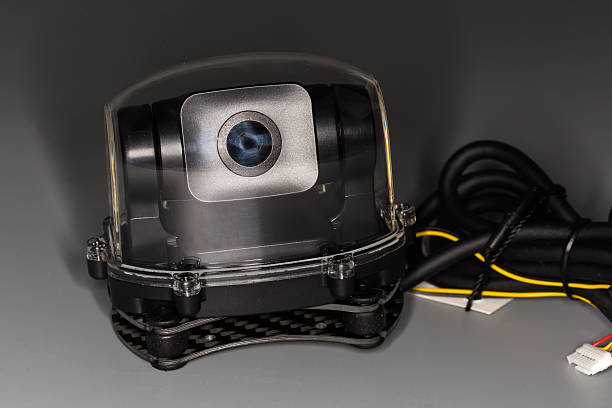 istock Camera on a single axis gimbal in transparent waterproof cap 2212861155