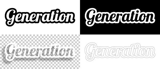 Generation Text Vector Generation Text For Design Blank White And Black Backgrounds Line Text ...