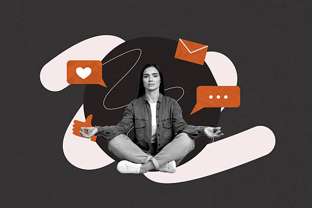 istock Creative collage of person sit on black background with heart text box icon 2212877723